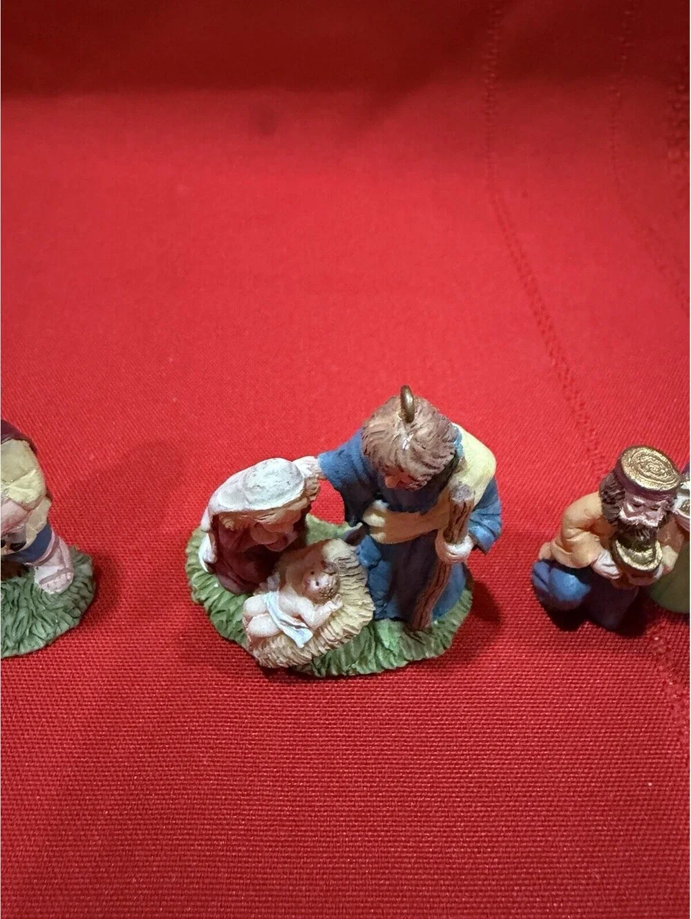 3 Miniature Nativity Figurines  – Mary, Joseph, Jesus, 3 Wise Men, Shepard